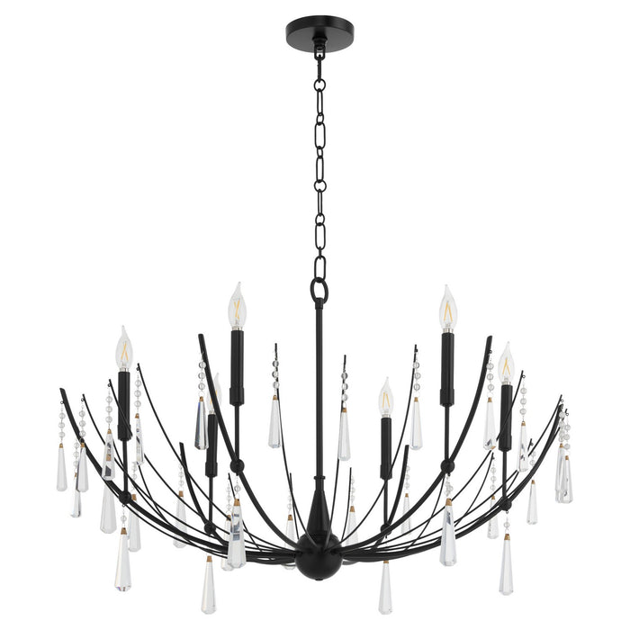 Myhouse Lighting Quorum - 673-6-59 - Six Light Chandelier - Eloise - Matte Black