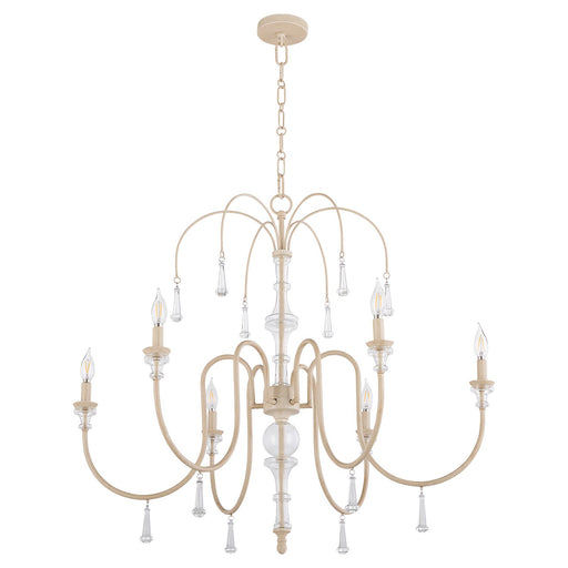 Myhouse Lighting Quorum - 685-6-52 - Six Light Chandelier - Clasica - Washed Oak