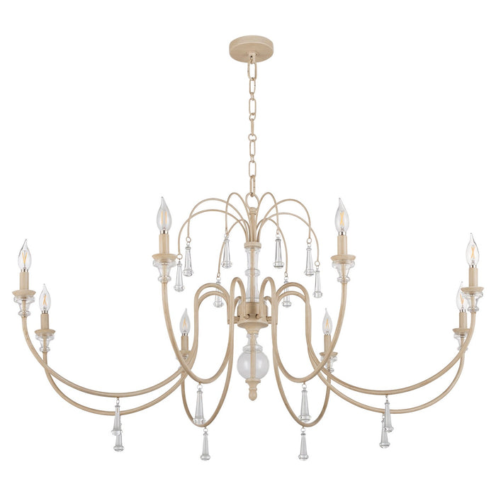 Myhouse Lighting Quorum - 686-8-52 - Eight Light Chandelier - Clasica - Washed Oak