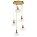 Myhouse Lighting Quorum - 692-5-47 - Five Light Pendant - Stockport - Brushed Brass