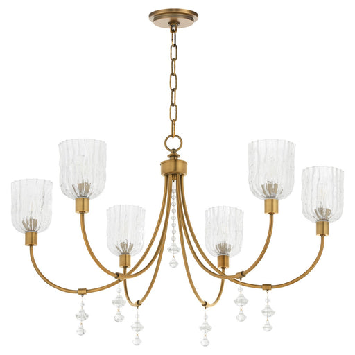 Myhouse Lighting Quorum - 693-6-47 - Six Light Chandelier - Meriam - Brushed Brass