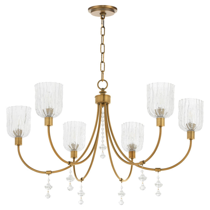 Myhouse Lighting Quorum - 693-6-47 - Six Light Chandelier - Meriam - Brushed Brass