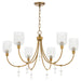 Myhouse Lighting Quorum - 693-6-47 - Six Light Chandelier - Meriam - Brushed Brass