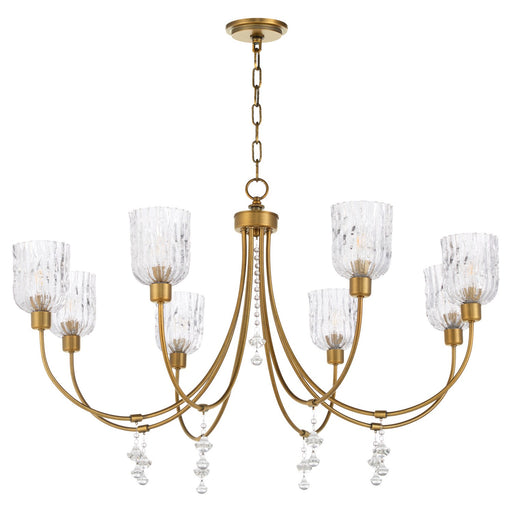 Myhouse Lighting Quorum - 693-8-47 - Eight Light Chandelier - Meriam - Brushed Brass