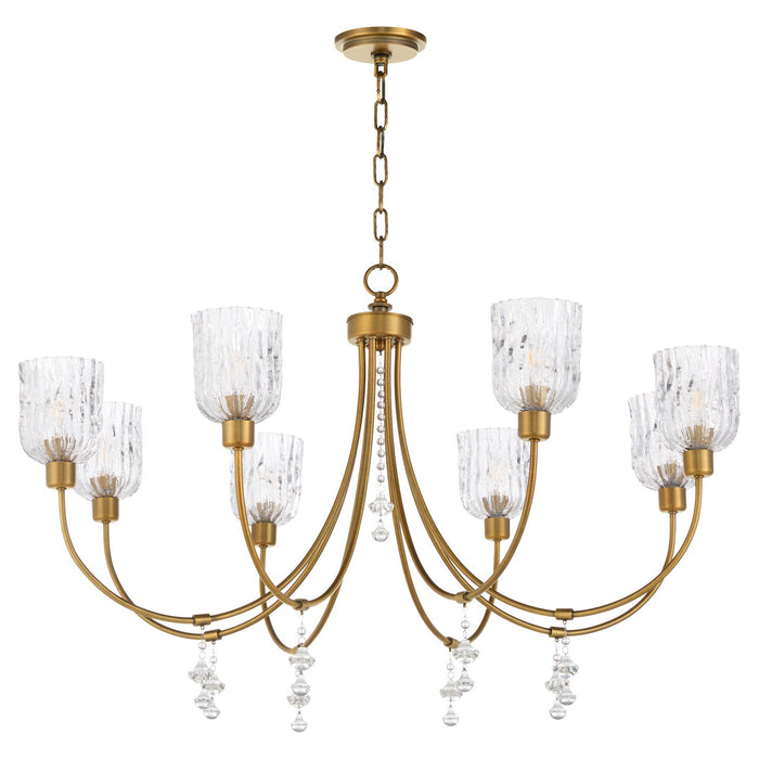Myhouse Lighting Quorum - 693-8-47 - Eight Light Chandelier - Meriam - Brushed Brass