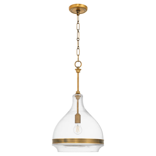 Myhouse Lighting Quorum - 8002-1-47 - One Light Pendant - Tilbrook - Brushed Brass