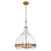 Myhouse Lighting Quorum - 8002-3-47 - Three Light Pendant - Tilbrook - Brushed Brass