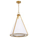 Myhouse Lighting Quorum - 8382-3-47 - Three Light Pendant - Gorham - Brushed Brass