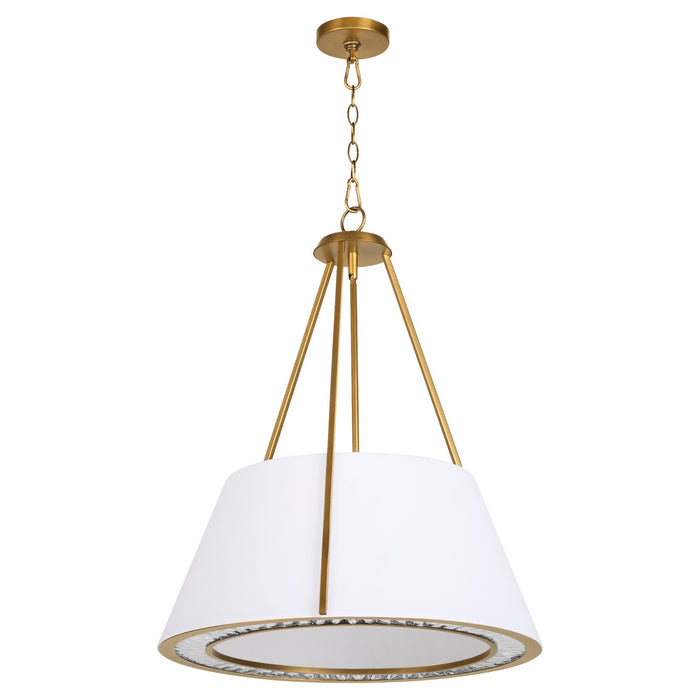 Myhouse Lighting Quorum - 8382-4-47 - Four Light Pendant - Gorham - Brushed Brass