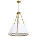 Myhouse Lighting Quorum - 8382-4-47 - Four Light Pendant - Gorham - Brushed Brass