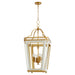 Myhouse Lighting Quorum - 840-4-0847 - Four Light Pendant - Loire - Studio White|Brushed Brass