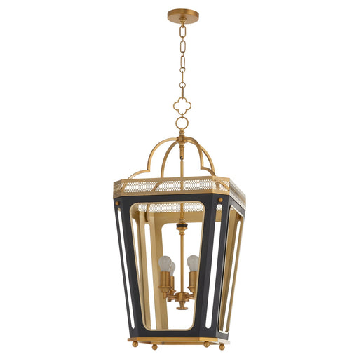 Myhouse Lighting Quorum - 840-4-5947 - Four Light Pendant - Loire - Matte Black|Brushed Brass