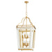 Myhouse Lighting Quorum - 840-8-0847 - Eight Light Pendant - Loire - Studio White|Brushed Brass