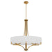 Myhouse Lighting Quorum - 841-6-47 - Six Light Pendant - Imperial - Brushed Brass