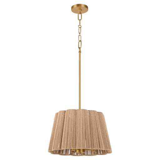 Myhouse Lighting Quorum - 851-3-47 - Three Light Pendant - Anton - Brushed Brass