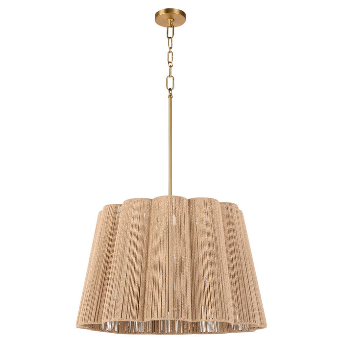 Myhouse Lighting Quorum - 851-6-47 - Six Light Pendant - Anton - Brushed Brass