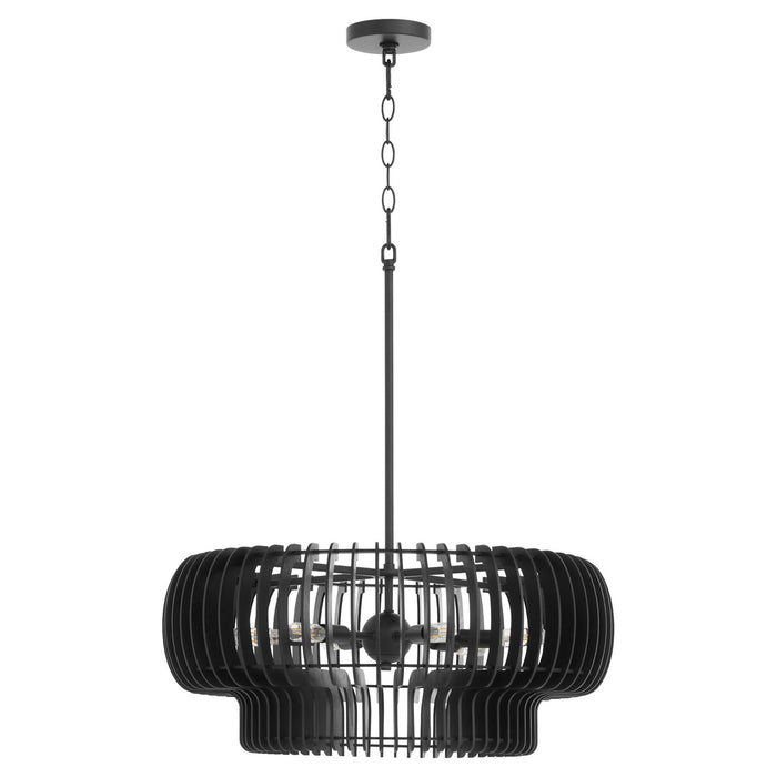 Myhouse Lighting Quorum - 8905-6-59 - Six Light Pendant - Harrelson - Matte Black