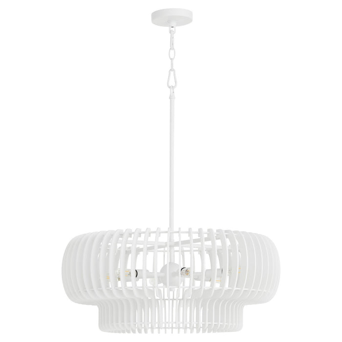 Myhouse Lighting Quorum - 8905-6-8 - Six Light Pendant - Harrelson - Studio White