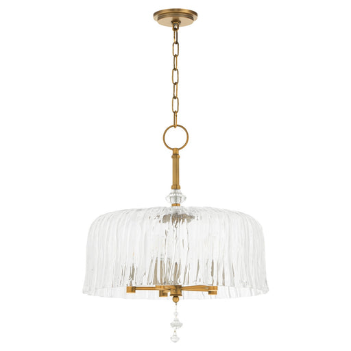 Myhouse Lighting Quorum - 893-5-47 - Five Light Pendant - Meriam - Brushed Brass