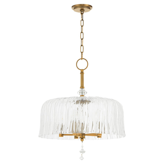 Myhouse Lighting Quorum - 893-5-47 - Five Light Pendant - Meriam - Brushed Brass
