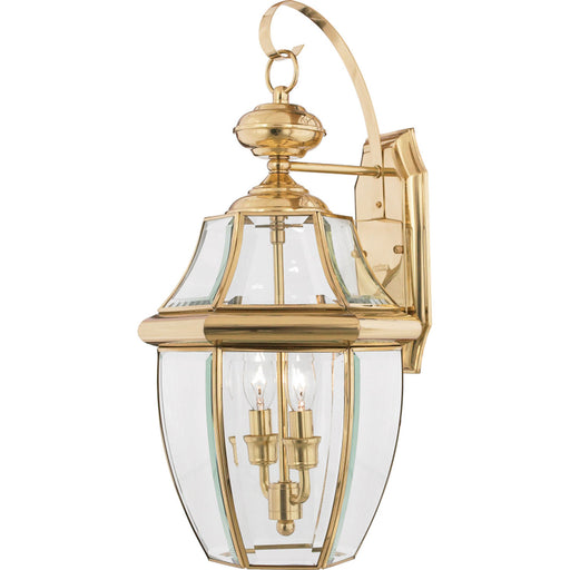 Myhouse Lighting Quoizel - NY8317B - Two Light Outdoor Wall Lantern - Newbury - Polished Brass