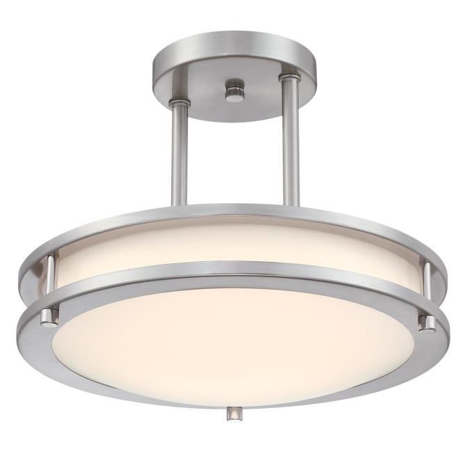 Myhouse Lighting Westinghouse Lighting - 6136600 - LED Semi-Flush Mount - Lauderdale - Brushed Nickel