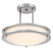 Myhouse Lighting Westinghouse Lighting - 6136600 - LED Semi-Flush Mount - Lauderdale - Brushed Nickel