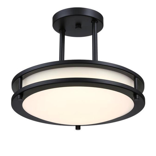 Myhouse Lighting Westinghouse Lighting - 6136700 - LED Semi-Flush Mount - Lauderdale - Matte Black