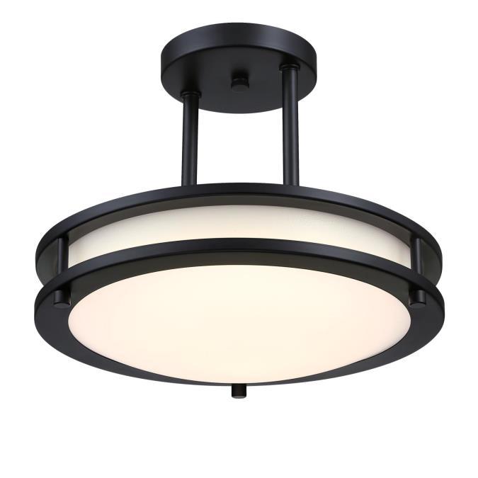 Myhouse Lighting Westinghouse Lighting - 6136700 - LED Semi-Flush Mount - Lauderdale - Matte Black