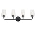 Myhouse Lighting Progress Lighting - P300542-031 - Four Light Bath & Vanity - Celino - Black