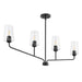 Myhouse Lighting Progress Lighting - P400441-031 - Four Light Linear Chandelier - Celino - Black
