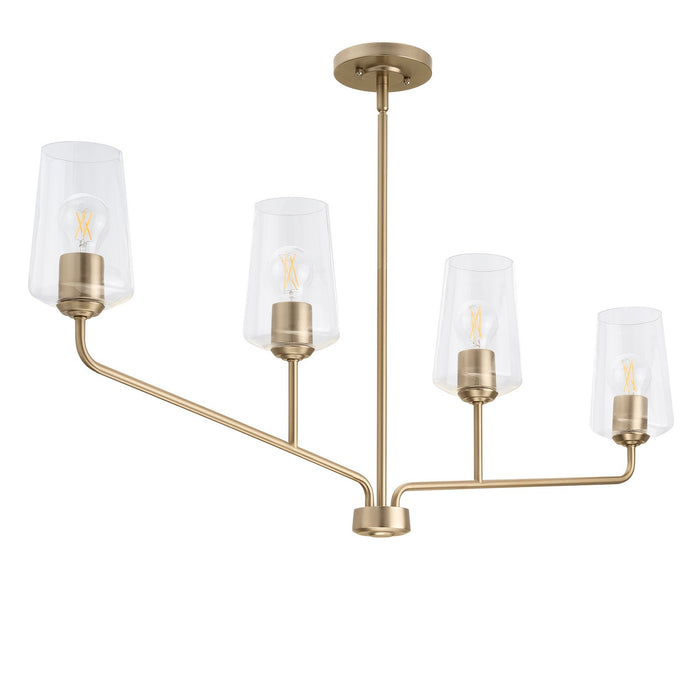 Myhouse Lighting Progress Lighting - P400441-177 - Four Light Linear Chandelier - Celino - Champagne Bronze