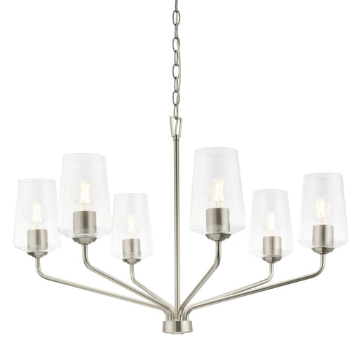 Myhouse Lighting Progress Lighting - P400443-009 - Six Light Chandelier - Celino - Brushed Nickel
