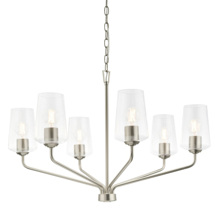 Myhouse Lighting Progress Lighting - P400443-009 - Six Light Chandelier - Celino - Brushed Nickel