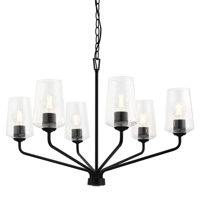 Myhouse Lighting Progress Lighting - P400443-031 - Six Light Chandelier - Celino - Black