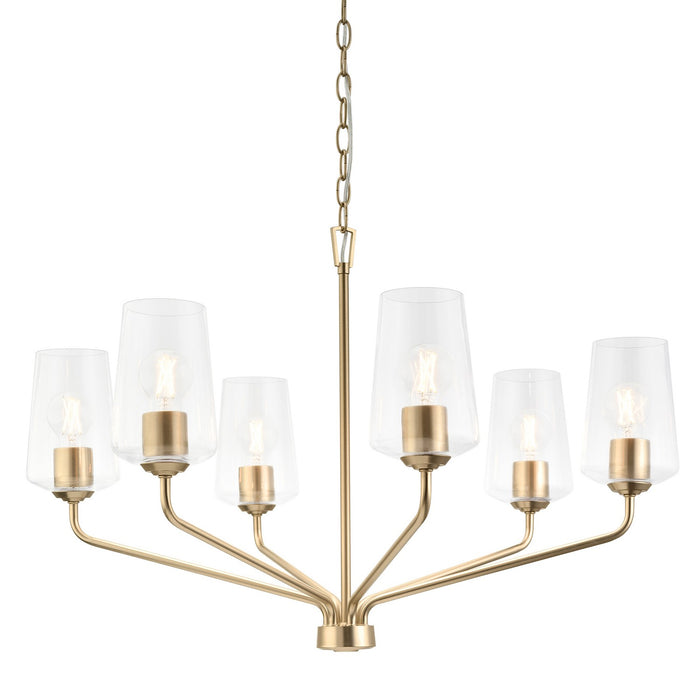 Myhouse Lighting Progress Lighting - P400443-177 - Six Light Chandelier - Celino - Champagne Bronze