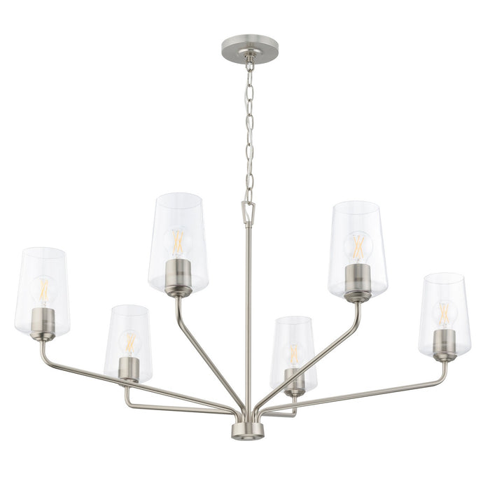 Myhouse Lighting Progress Lighting - P400444-009 - Six Light Chandelier - Celino - Brushed Nickel