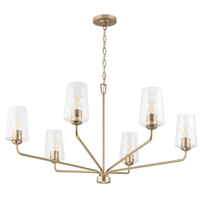 Myhouse Lighting Progress Lighting - P400444-177 - Six Light Chandelier - Celino - Champagne Bronze