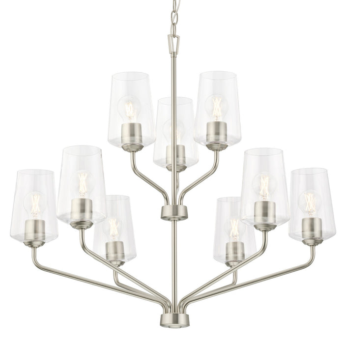 Myhouse Lighting Progress Lighting - P400445-009 - Nine Light Chandelier - Celino - Brushed Nickel