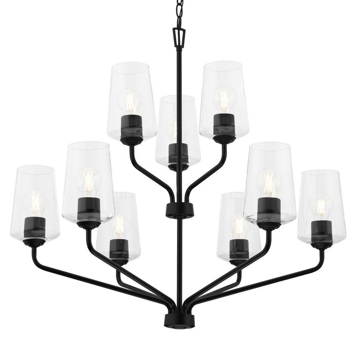 Myhouse Lighting Progress Lighting - P400445-031 - Nine Light Chandelier - Celino - Black