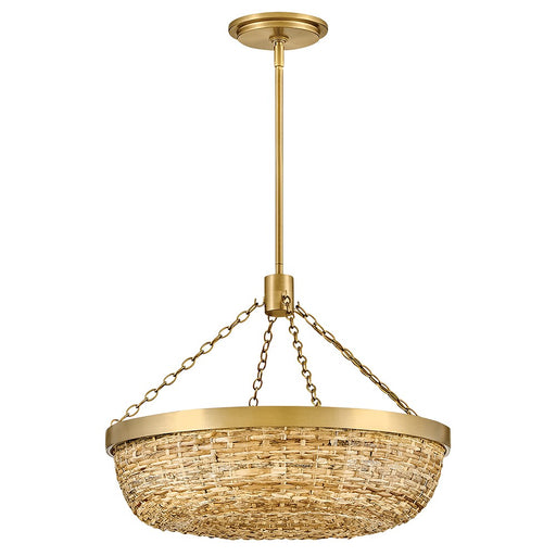 Myhouse Lighting Hinkley - 48423LCB-NAT - LED Convertible Semi-Flush Mount - Sanibel - Lacquered Brass