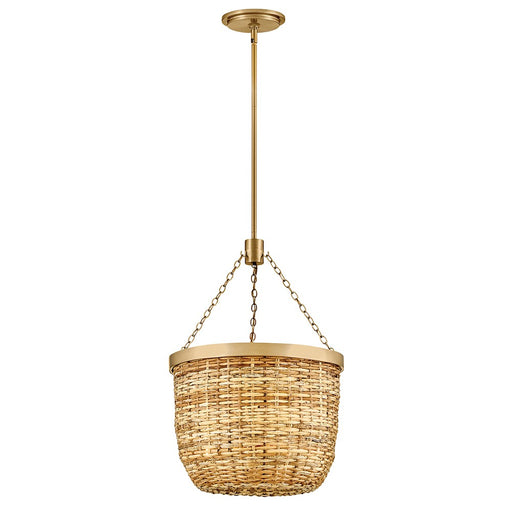 Myhouse Lighting Hinkley - 48427LCB-NAT - LED Pendant - Sanibel - Lacquered Brass