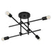Myhouse Lighting Quorum - 3-696-15 - Four Light Semi-Flush Mount - Mika - Black