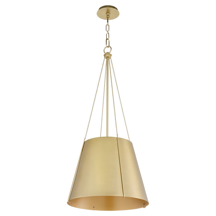 Myhouse Lighting Quorum - 862-3-80 - Three Light Pendant - Denise - Aged Brass