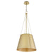 Myhouse Lighting Quorum - 862-3-80 - Three Light Pendant - Denise - Aged Brass