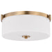Myhouse Lighting Nuvo Lighting - 60-8207 - Three Light Flush Mount - Liam - Burnished Brass