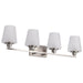 Myhouse Lighting Nuvo Lighting - 60-8224 - Four Light Vanity - Lune - Brushed Nickel