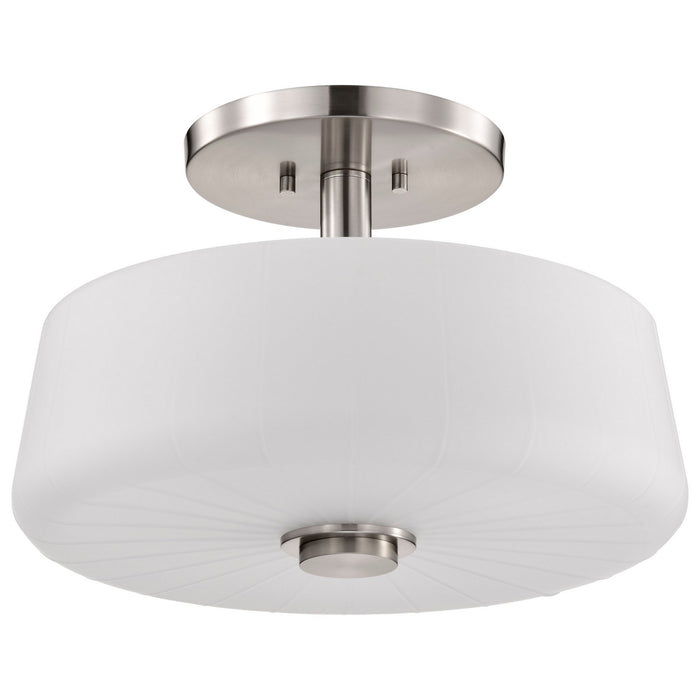 Myhouse Lighting Nuvo Lighting - 60-8229 - Three Light Semi-Flush Mount - Lune - Brushed Nickel