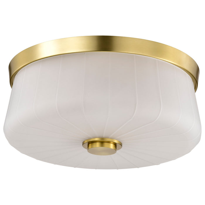 Myhouse Lighting Nuvo Lighting - 60-8230 - Three Light Flush Mount - Lune - Vintage Brass