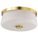 Myhouse Lighting Nuvo Lighting - 60-8230 - Three Light Flush Mount - Lune - Vintage Brass